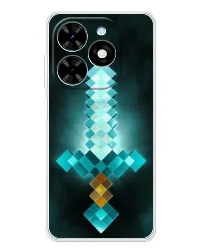 Чехол для TECNO Spark Go 2025 с картинкой «Алмазный меч неон»