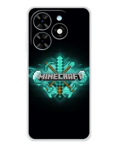 Чехол для TECNO Spark Go 2025 с картинкой «Minecraft Diamond лого»
