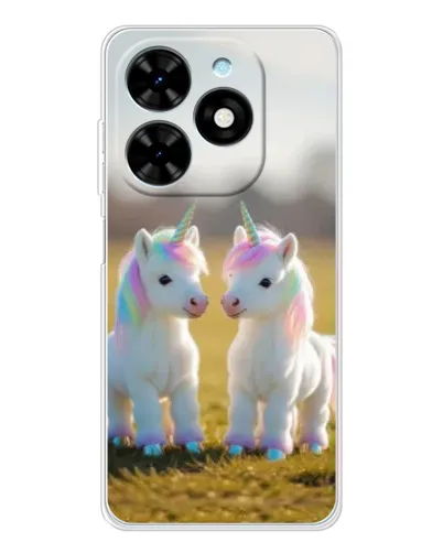 Чехол для TECNO Spark Go 2025 с картинкой «Пара единорогов» Чехол для TECNO Spark Go 2025 с картинкой «Пара единорогов»