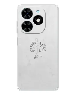 Чехол для TECNO Spark Go 2025 с картинкой «Иоанна 3:16 Крест» Чехол для TECNO Spark Go 2025 с картинкой «Иоанна 3:16 Крест»