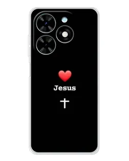 Чехол для TECNO Spark Go 2025 с картинкой «Сердце - Jesus» Чехол для TECNO Spark Go 2025 с картинкой «Сердце - Jesus»