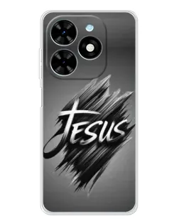 Чехол для TECNO Spark Go 2025 с картинкой «Надпись Jesus Graffiti»