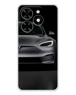 Чехол для TECNO Spark Go 2025 с картинкой «Tesla Model S Look»