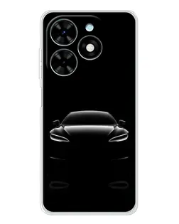 Чехол для TECNO Spark Go 2025 с картинкой «Силуэт Tesla Night»
