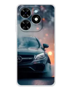 Чехол для TECNO Spark Go 2025 с картинкой «Mercedes — ночной город»