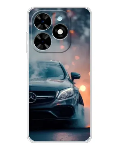 Чехол для TECNO Spark Go 2025 с картинкой «Mercedes — ночной город»