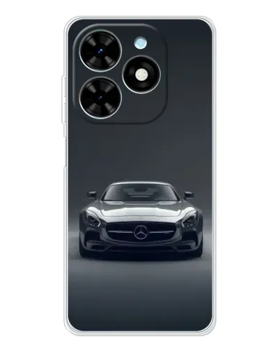 Чехол для TECNO Spark Go 2025 с картинкой «Mercedes на черном»