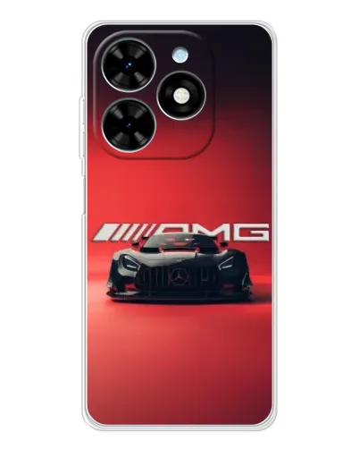 Чехол для TECNO Spark Go 2025 с картинкой «Mercedes AMG — красная линия»