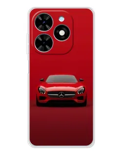 Чехол для TECNO Spark Go 2025 с картинкой «Красный Mercedes AMG»