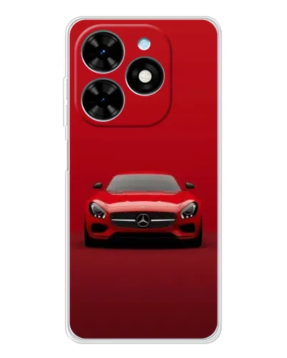 Чехол для TECNO Spark Go 2025 с картинкой «Красный Mercedes AMG»