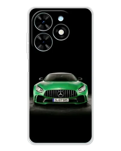Чехол для TECNO Spark Go 2025 с картинкой «Mercedes — неоновый лого»