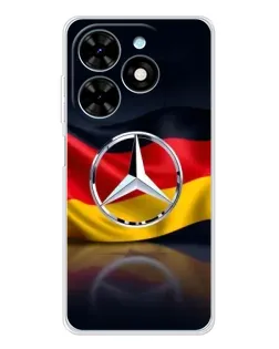 Чехол для TECNO Spark Go 2025 с картинкой «Mercedes — флаг Германии»