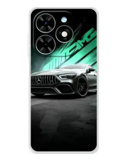 Чехол для TECNO Spark Go 2025 с картинкой «Темный Mercedes AMG»