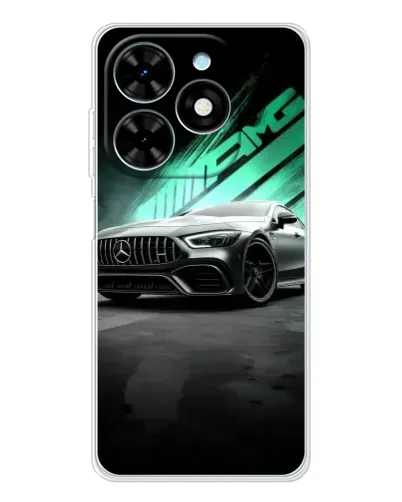 Чехол для TECNO Spark Go 2025 с картинкой «Темный Mercedes AMG»