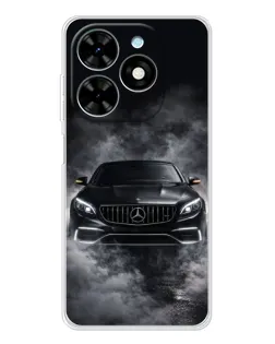 Чехол для TECNO Spark Go 2025 с картинкой «Mercedes в дыму»