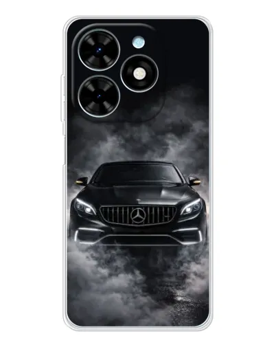 Чехол для TECNO Spark Go 2025 с картинкой «Mercedes в дыму»