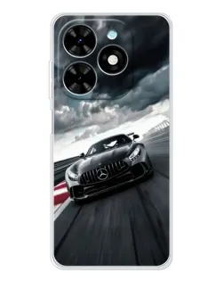 Чехол для TECNO Spark Go 2025 с картинкой «Гоночный Mercedes AMG»