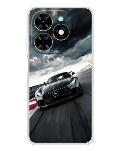 Чехол для TECNO Spark Go 2025 с картинкой «Гоночный Mercedes AMG»