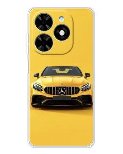 Чехол для TECNO Spark Go 2025 с картинкой «Желтый Mercedes GT»