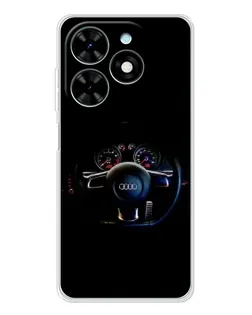Чехол для TECNO Spark Go 2025 с картинкой «Салон Audi — руль»
