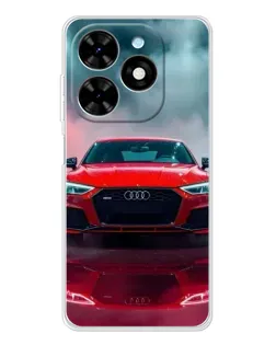 Чехол для TECNO Spark Go 2025 с картинкой «Audi RS — красный стиль»