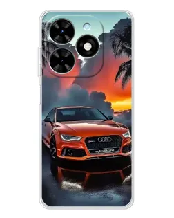 Чехол для TECNO Spark Go 2025 с картинкой «Audi — закат»
