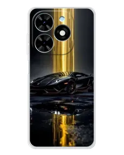 Чехол для TECNO Spark Go 2025 с картинкой «Ночной Lamborghini драйв»