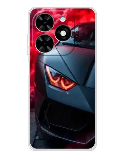 Чехол для TECNO Spark Go 2025 с картинкой «Lamborghini красное сияние»