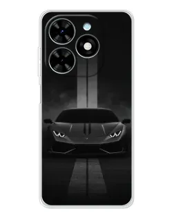Чехол для TECNO Spark Go 2025 с картинкой «Lamborghini симметрия дорог»