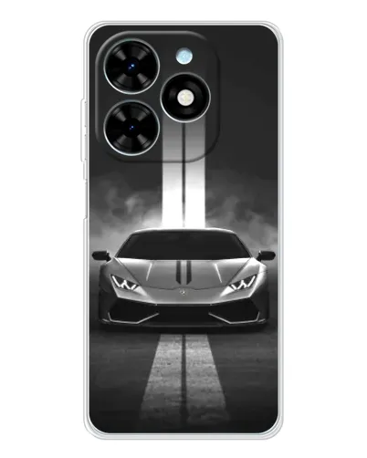 Чехол для TECNO Spark Go 2025 с картинкой «Lamborghini симметрия дорог»