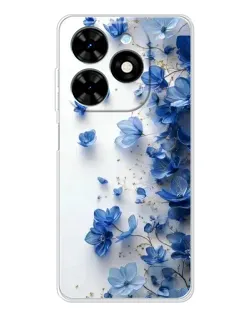 Чохол для TECNO Spark Go 2025 з картинкою «Блакитний квітковий каскад» Чохол для TECNO Spark Go 2025 з картинкою «Блакитний квітковий каскад»