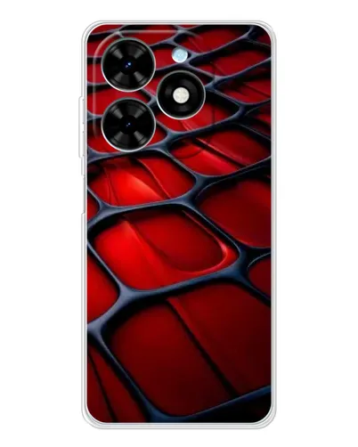 Чехол для TECNO Spark Go 2025 с картинкой «Красная глянцевая сетка»