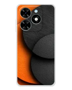 Чехол для TECNO Spark Go 2025 с картинкой «Геометрия оранжевых кругов»