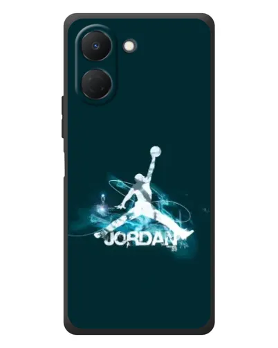Чехол для TECNO Spark Go 3 с картинкой «Jordan Blue Fire»