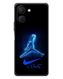 Чехол для TECNO Spark Go 3 с картинкой «Jordan Neon Blue»