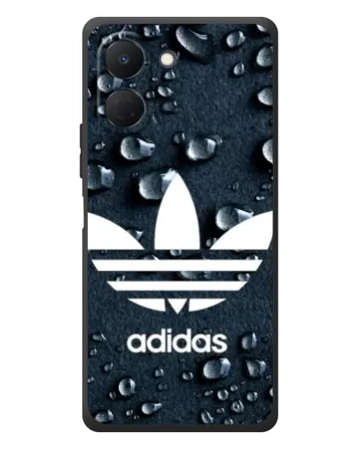 Чехол для TECNO Spark Go 3 с картинкой «Adidas Trefoil Blue»