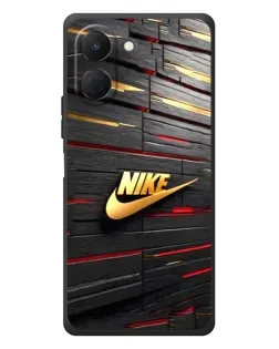 Чехол для TECNO Spark Go 3 с картинкой «Золотой Nike на металле»