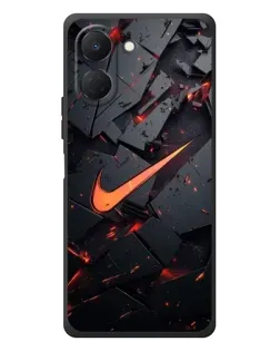 Чехол для TECNO Spark Go 3 с картинкой «Nike — эффект разломов»