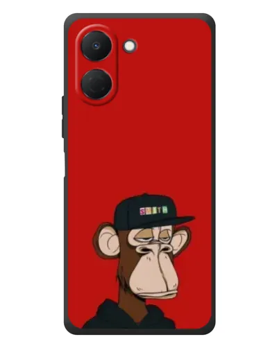 Чехол для TECNO Spark Go 3 с картинкой «Bored Ape — красный фон» Чехол для TECNO Spark Go 3 с картинкой «Bored Ape — красный фон»