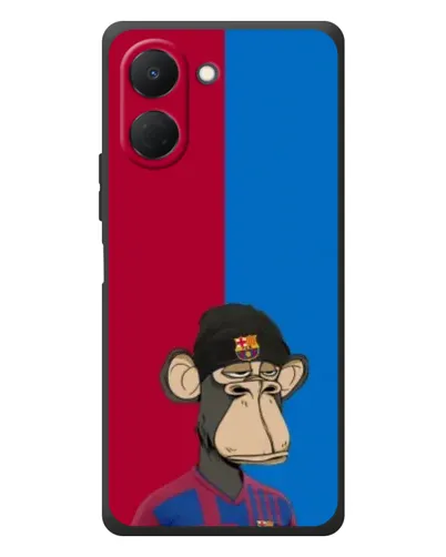 Чехол для TECNO Spark Go 3 с картинкой «Bored Ape — фанат Барсы» Чехол для TECNO Spark Go 3 с картинкой «Bored Ape — фанат Барсы»