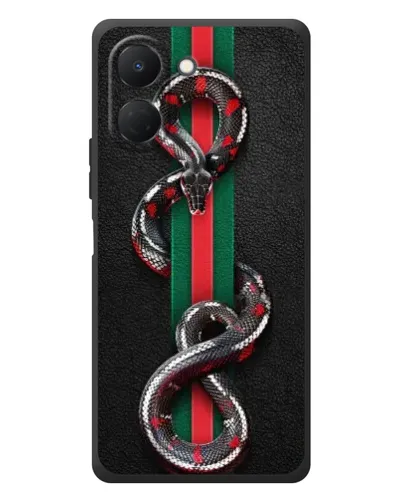 Чехол для TECNO Spark Go 3 с картинкой «Gucci — змея на полосе» Чехол для TECNO Spark Go 3 с картинкой «Gucci — змея на полосе»