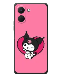 Чехол для TECNO Spark Go 3 с картинкой «Kuromi — любовь в сердце»