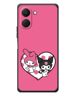 Чехол для TECNO Spark Go 3 с картинкой «Kuromi и My Melody»