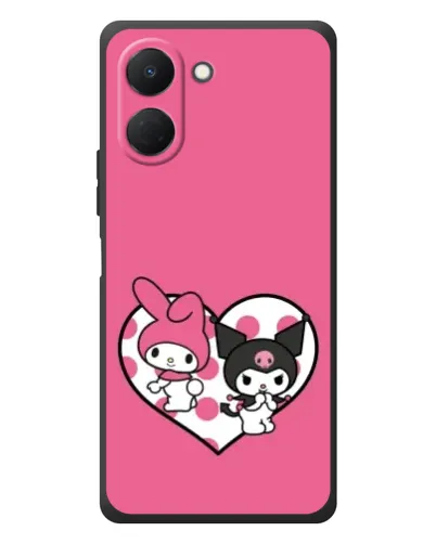 Чехол для TECNO Spark Go 3 с картинкой «Kuromi и My Melody»