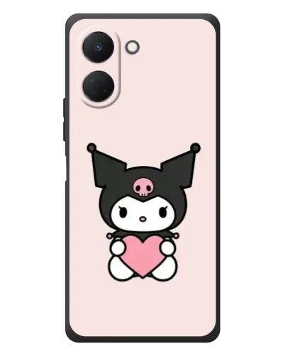 Чехол для TECNO Spark Go 3 с картинкой «Kuromi и сердце»