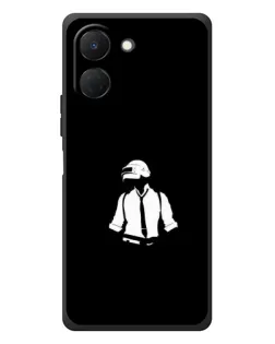 Чехол для TECNO Spark Go 3 с картинкой «PUBG — белый шлем»