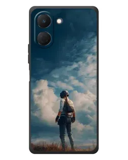 Чехол для TECNO Spark Go 3 с картинкой «Герой PUBG на скале»