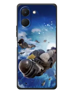 Чехол для TECNO Spark Go 3 с картинкой «Десант PUBG — прыжок»