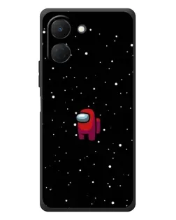 Чехол для TECNO Spark Go 3 с картинкой «Красный Among Us»