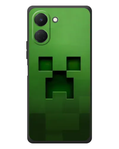 Чехол для TECNO Spark Go 3 с картинкой «Крипер микро-дизайн»